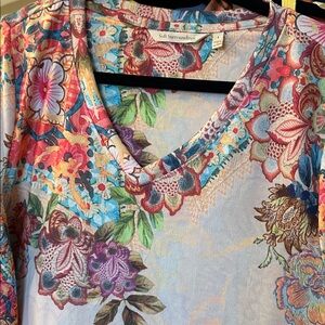Soft Surroundings Blouse Size Large Multicolor Flour
